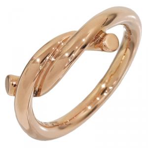 Pre Owned Cartier Entralaces Rose Gold Ring Size 47