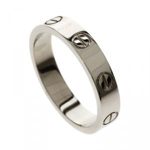 Pre Owned Cartier Love White Gold Wedding Band Ring Size 50