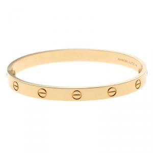 Pre Owned Cartier Love 18k Yellow Gold Bracelet 18cm