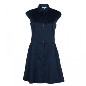 Carven Navy Blue Cap Sleeve A-Line Dress M