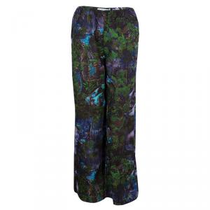 Pre Owned Carven Multicolor Jungle Print Cotton Pants M