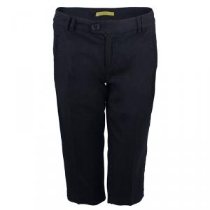 Catherine Malandrino Black Crochet Detail Bermuda Shorts S