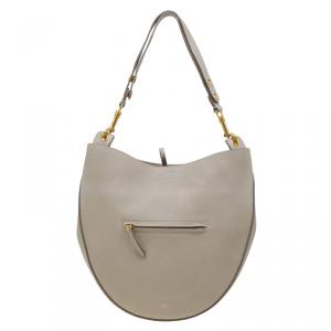Pre Owned Celine Beige Leather Medium Hobo
