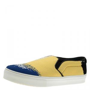 Pre Owned Celine Multicolor Canvas Skate Slip On Sneakers Size 40