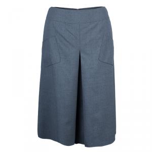 Celine Gray Box Pleat Skirt S