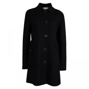 Celine Black Wool Overcoat M