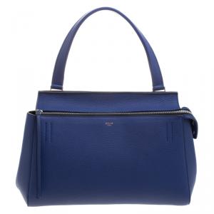 Pre Owned Céline Blue Leather Small Edge Bag