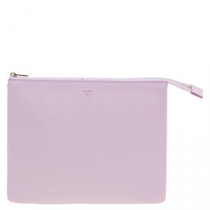 Celine Pink and Orange Leather Duo Cosmetic Pouch
