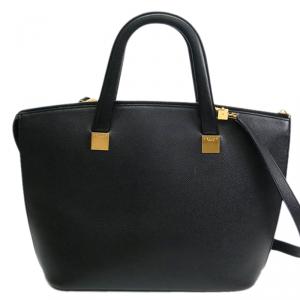 Pre Owned Celine Black Leather Top Handle Bag