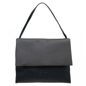 Pre Owned Celine Tri Color Leather and Suede All Soft Shoulder Bag
