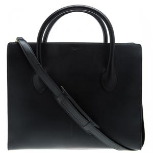 Pre Owned Celine Black Leather Boxy Tote
