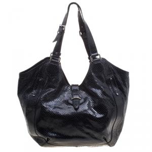 Celine Black Python Tote