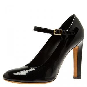 Celine Black Patent Mary Jane Pumps Size 37