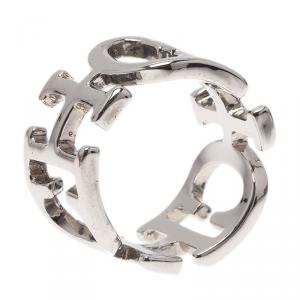 Pre Owned CH Carolina Herrera Silver Ring Size 53