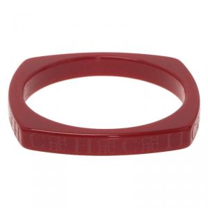 Pre Owned Carolina Herrera CH Red Resin Bangle Bracelet