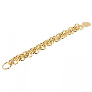 Carolina Herrera CH Chain Gold Tone Bracelet 