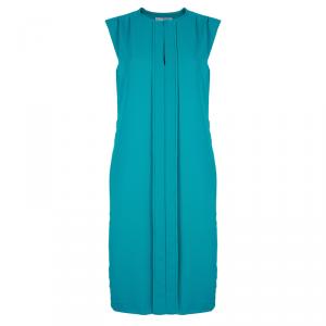 CH Carolina Herrera Blue Sleeveless Paneled Dress S