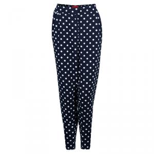 CH Carolina Herrera Navy Doted Trousers L