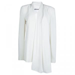 Chalayan Off White Draped Collar Detail Blazer M