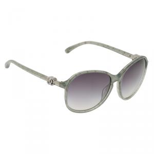 Pre Owned نظارة شمسية شانيل  5217 CC خضراء مربعة