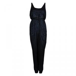 Chanel Black Metallic Lace Sleeveless Jumpsuit M