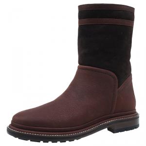 Chanel Brown Fur and Leather Midcalf Winter Boots Size 39