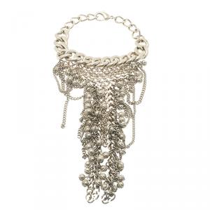 مملوكة مسبقًا أسورة شانيل بومباي CC بسلاسل فضية
