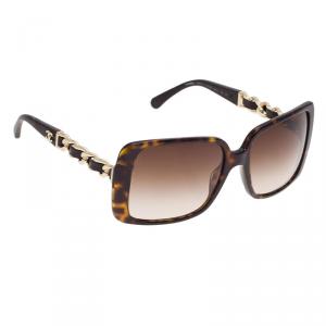 مملوكة مسبقًا Chanel Brown 5208 Chain Link Square Sunglasses