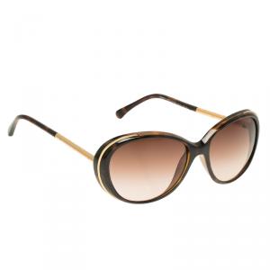 Pre Owned Chanel Tortoise and Gold 6037 Round Sunglasses