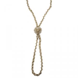 مملوكة مسبقًا Chanel CC and Lion Head Faux Pearl and Crystals Necklace
