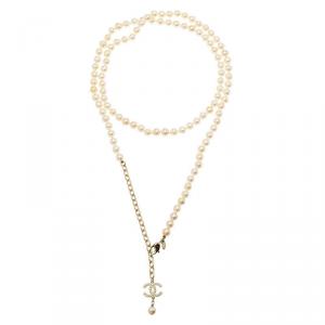 مملوكة مسبقًا Chanel Faux Pearl CC Classic Belt / Necklace