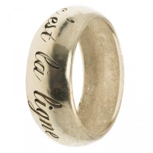 Pre Owned Chanel Vintage L'élégance C'est La Ligne Gold Tone 3 Cuff Bangle Set 20cm