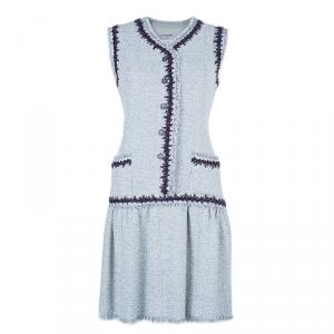 Pre Owned Chanel Bouclé Sleeveless Dress M