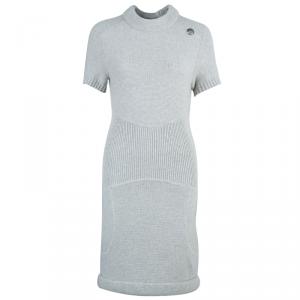 Chanel Grey Cashmere Sweater Dress M