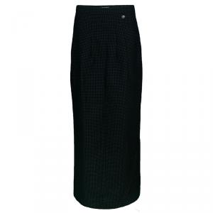 Chanel Black Polka Dot Maxi Skirt M
