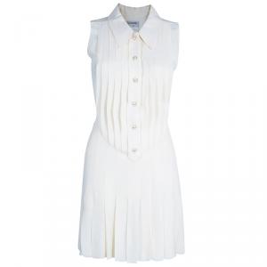Pre Owned Chanel Off-white Sleeveless Dress S