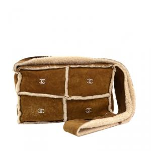 Pre Owned Chanel Brown Mutton Flap 4 CC logo Shoulder Bag