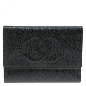 Chanel Black Caviar Leather CC Wallet