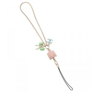 Pre Owned Chanel Two Tone Bow and CC Logo Bag Charm