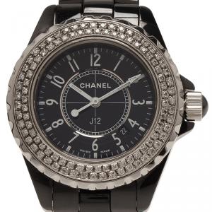 Chanel Black Ceramic J12 Women's Wristwatch 33MM