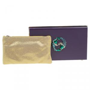 Charlotte Olympia Purple Perspex Pieces Zodiac Pandora Box Clutch 