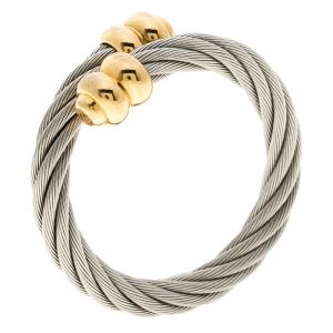 Charriol Celtic Twisted Cable Silver and Gold Tone Ring 