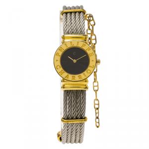 Charriol Black Gold-Plated Stainless Steel St. Tropez Women's Wristwatch 24MM