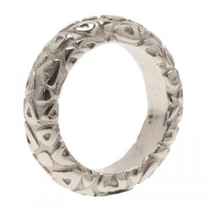 Chaumet 18 KT White Gold Band Ring Size 53
