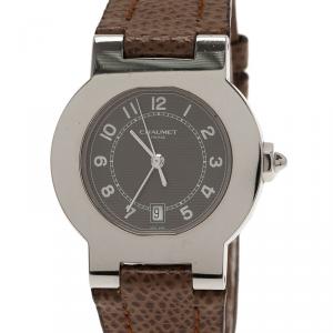 Chaumet Brown Stainless Steel Sport Women's Wristwatch 35MM