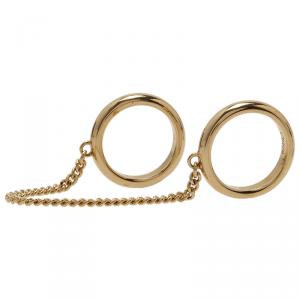 Chloe Two Chain Gold Tone Ring
