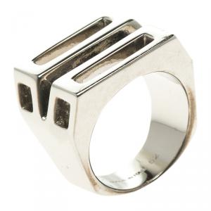 Chloe Bianca Silver Tone Ring Size 52