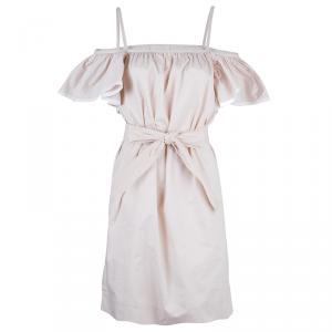 Pre Owned Chloe Pink Butterfly Sleeve Dress S