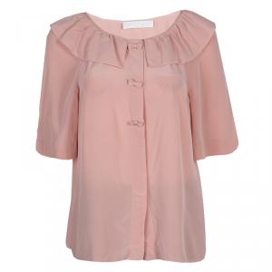 Chloe Blush Pink Silk Top M