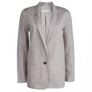 Chloe Beige Notched Collar Tailored Blazer M